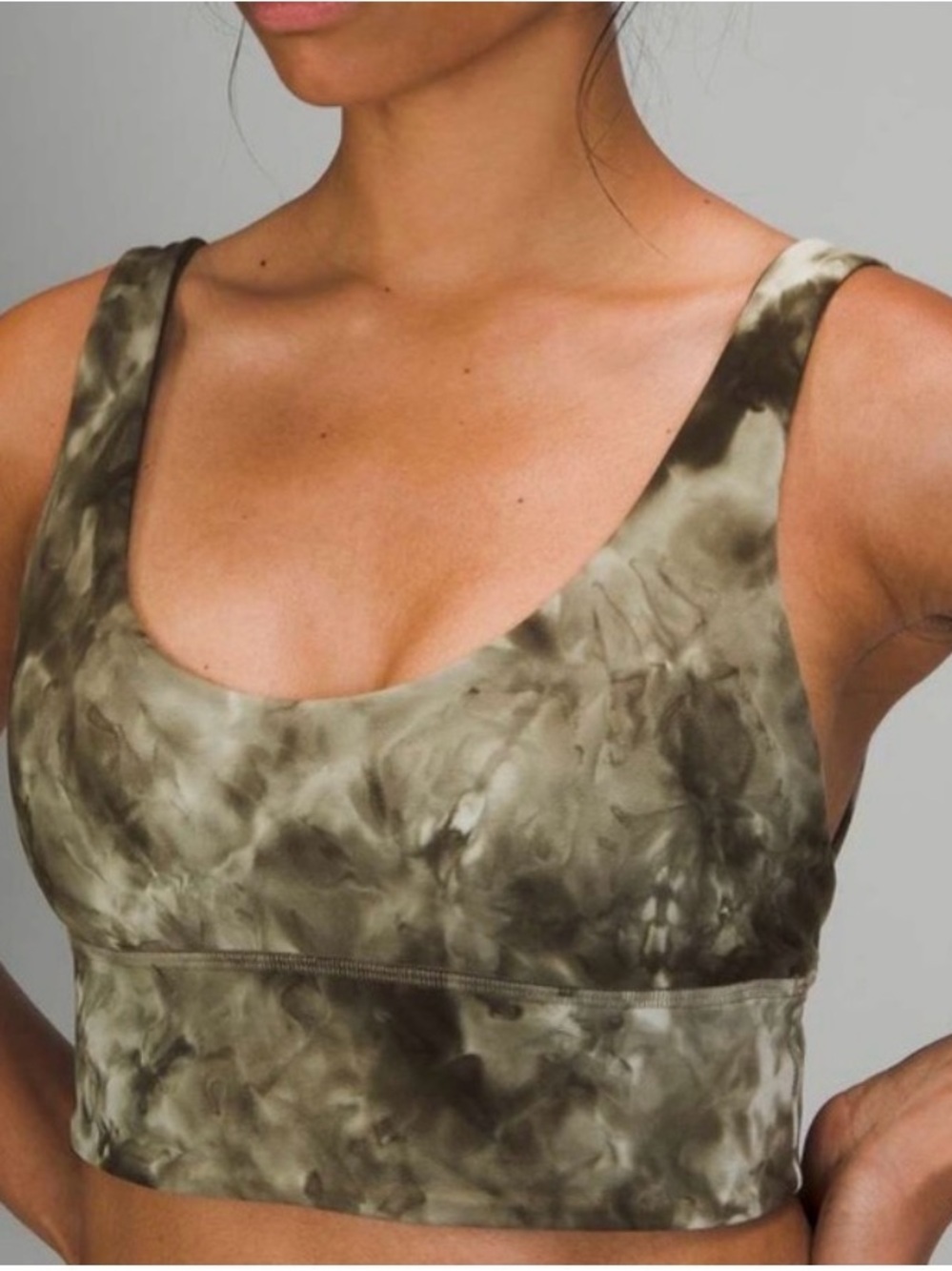 lululemon athletica align reversible bra. Diamond die, olive.